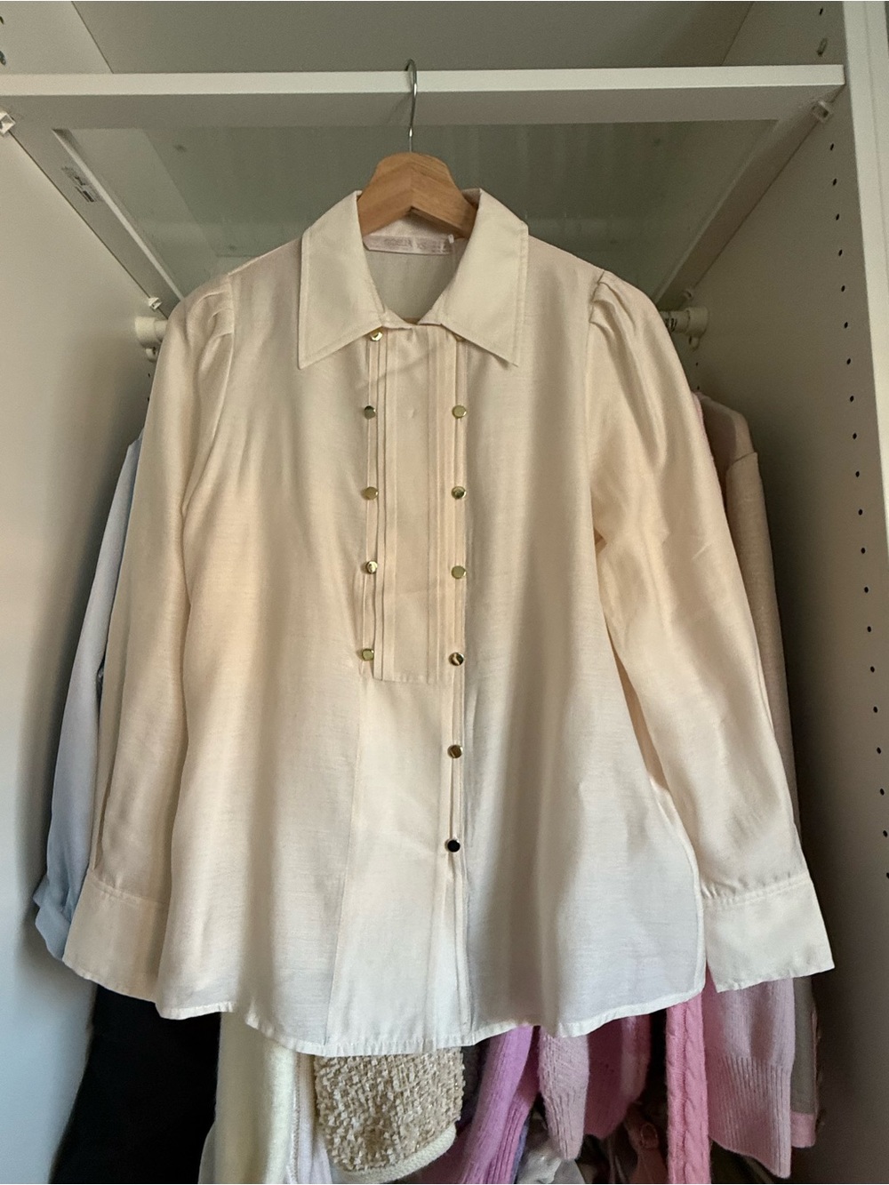 Cream Button-Front Shirt